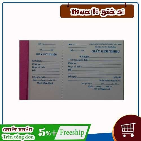 Giấy giới thiệu 1 liên