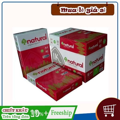 Giấy in Natural đỏ khổ A4 70gsm