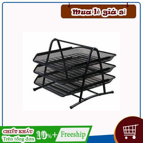 Kệ đựng hồ sơ 3 tầng sắt Deli 9181