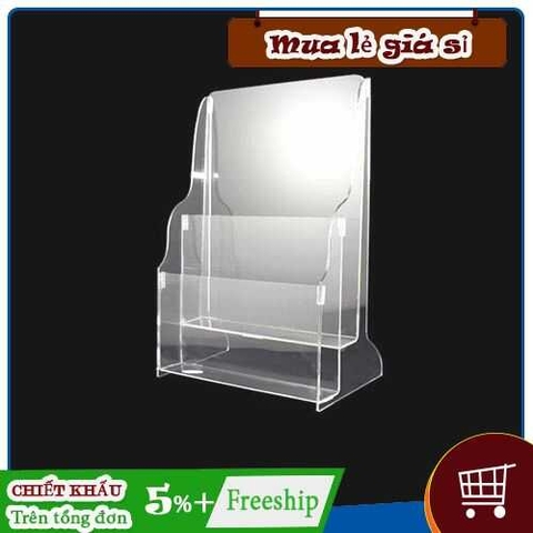 Kệ Mica A4 3 ngăn đứng đựng tạp chí