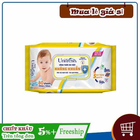 Khăn giấy ướt Unifresh 80 tờ