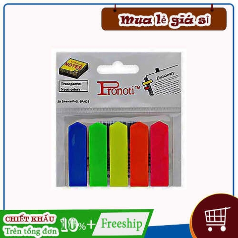 Note nhựa Pronoti 5 màu dạ quang