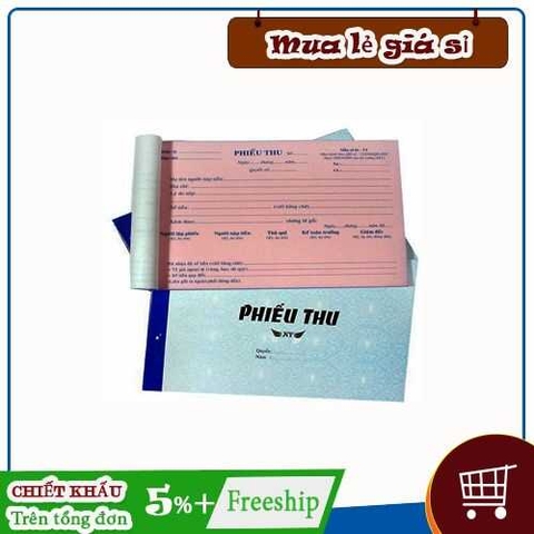 Phiếu thu khổ 13*19