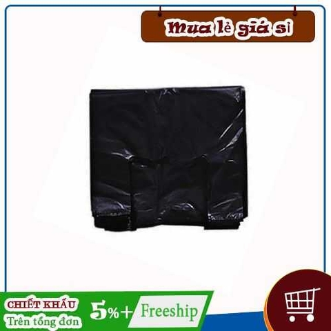 Túi xốp quai xách đen bóng