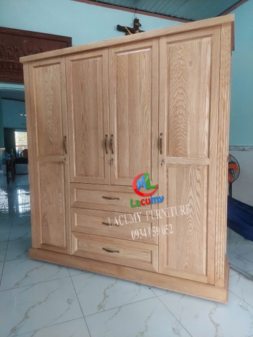 TỦ ÁO 4 CÁNH 1M8 GỖ TẦN BÌ -TU04