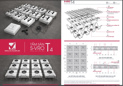 Sàn phẳng-Tấm sàn xốp T4 VRO