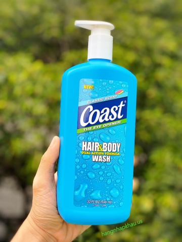Tắm gội Coast Hair & Body Wash (946ml) - MADE IN USA.