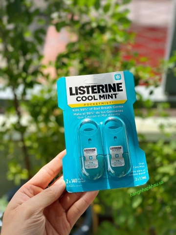 Set xịt thơm miệng Listerine Cool Mint - MADE IN USA.