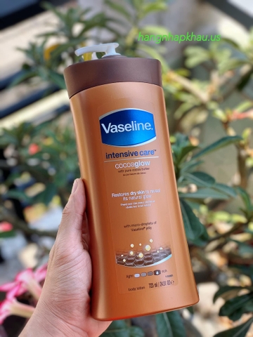 Sữa dưỡng thể Vaseline Intensive Care Cocoaglow 725ml - MADE IN INDIA.