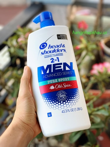 Head & Shoulders Men 2in1 Old Spice Pure Sport (1.28lít) - MADE IN USA.