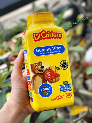 Kẹo dẻo gấu Vitamin L’il Critters Gummy Vites (300 viên) - MADE IN USA.