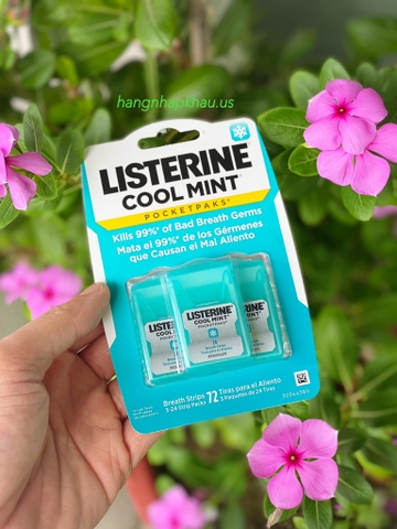 Ngậm thơm miệng, diệt khuẩn Listerine Cool Mint (72 miếng) - MADE IN USA.