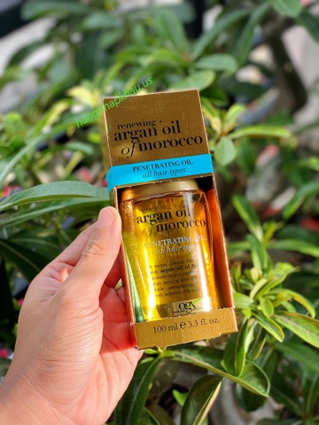 Dầu dưỡng tóc OGX Renewing Argan Oil of Morocco Penetrating Oil (100ml) - MADE IN GREECE.