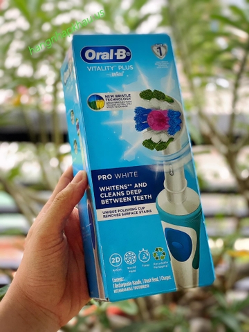 Bộ bàn chải điện Oral-B Vitality Plus Pro White - MADE IN GERMANY.