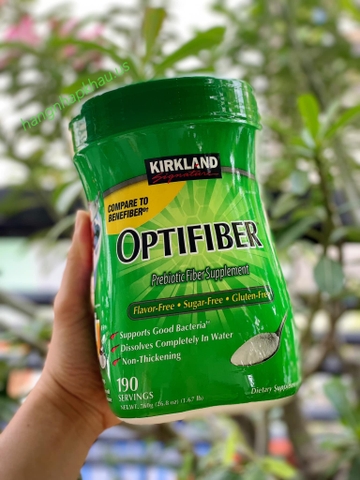 Bột hòa tan bổ sung chất xơ Kirkland Optifiber (190 Servings) - MADE IN USA.