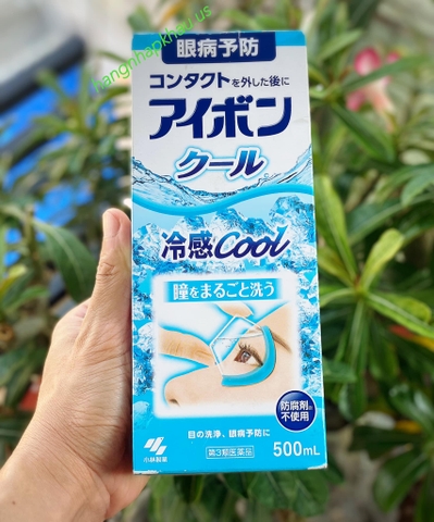 Nước rửa mắt Kobayashi Eyebon Cool Eye Wash Liquid (500ml) - MADE IN JAPAN.