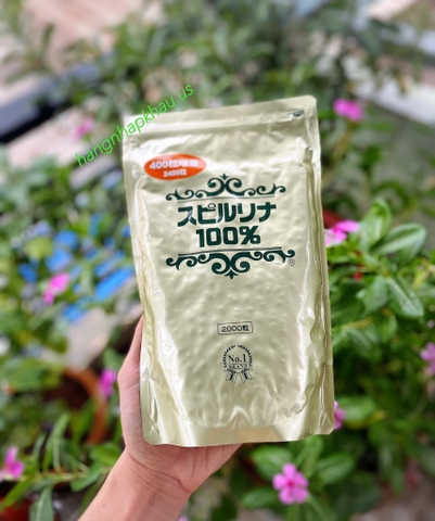 Tảo xoắn cô đặc Spirulina Algae (2400 viên) - MADE IN JAPAN.