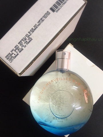 Hermes Eau Des Merveilles Bleue EDT 100ml TESTER ( UNISEX ) - MADE IN FRANCE.