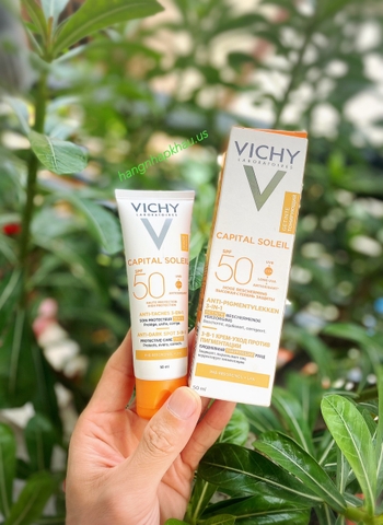 Kem chống nắng Vichy Capital Soleil Anti-Dark Spot 3in1 SPF50 (50ml) - MADE IN FRANCE.