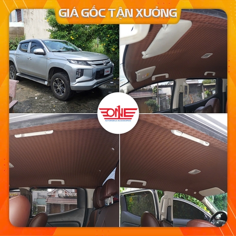 Bọc Trần ô tô Mitsubishi Triton chất liệu da ép họa tiết mới nhất 2024