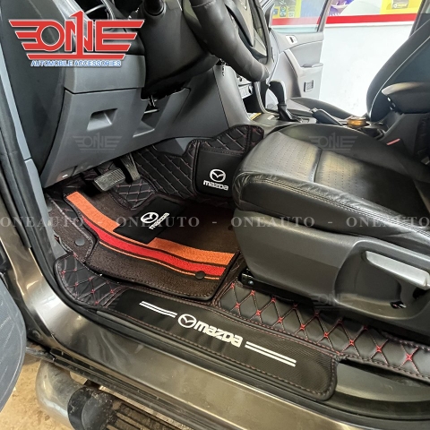 Thảm lót sàn ô tô 8D MAZDA BT50 phủ viền cửa