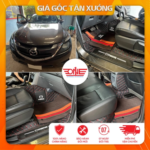 Thảm lót sàn ô tô 8D MAZDA BT50 phủ viền cửa