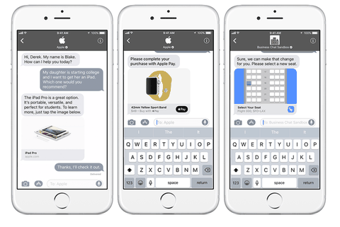 Cạnh tranh với Facebook Messenger, Apple cho phép khách hàng và doanh nghiệp trao đổi trực tiếp trên iMessage