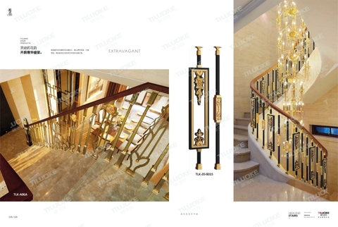 Cầu thang TLK-20-B015 A-2 wide balustrade