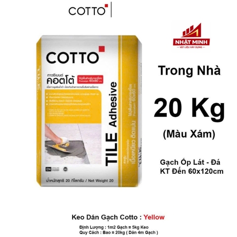 KEO DÁN GẠCH NHẬP KHẨU THÁI LAN COTTO (VÀNG)