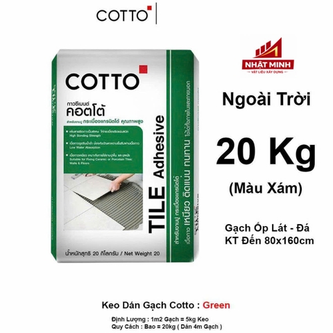 KEO DÁN GẠCH NHẬP KHẨU THÁI LAN COTTO XANH (GREEN)