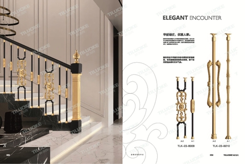 Cầu thang TLK-23-B009 A-2 wide balustrade