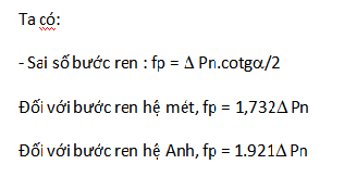 sai số bước ren