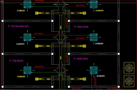 bản vẽ thiết kế kỹ thuật lắp đặt điều hòa