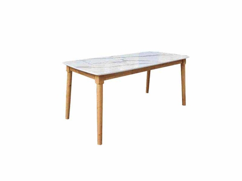 Bàn ăn chân tròn, Gỗ cao su tự nhiên, màu tự nhiên, trắng, walnut