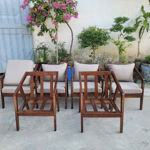 Ghế Sofa Đơn Nakata, Gỗ tự nhiên, Thiết kế ấn tượng, Bán chạy