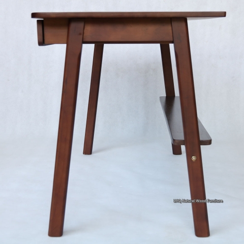 Bàn làm việc chân tròn 1m, gỗ tự nhiên, thiết kế đẹp, kết cấu tốt