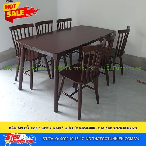 Siêu sale bộ bàn ăn 6 ghế cao cấp – Giá chỉ 3.920.000đ tại LHQ Furniture