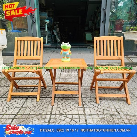 Bộ Cafe Mini Xếp Gọn – Bàn 40x40x40cm Kết Cấu Chắc Chắn Sử Dụng Bền Đa Năng
