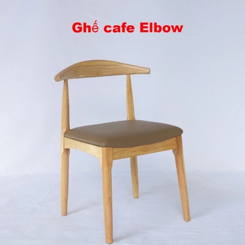 Ghế cafe Elbow, Thiết kế tựa lưng ấn tượng, Gỗ cao su