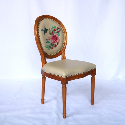 Ghế Nhà Hoàng Louis, Không tay vịn, Gỗ tự nhiên, Bảo hành kết cấu