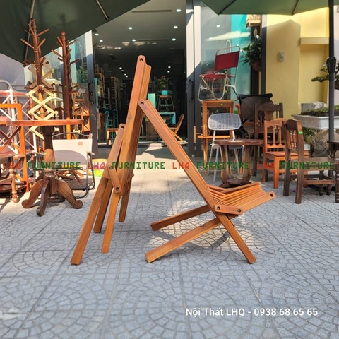 Ghế ngồi thư giãn LHQ - Ghế câu, ghế tổ ong xếp gọn, gỗ tràm tự nhiên, lưng ghế dài ngồi thoải mái, giá rẻ bất ngờ