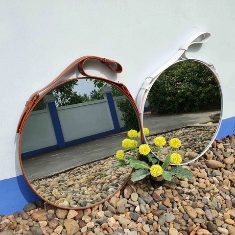 Gương Treo Dây Da, Đường kính 40 đến 60, Không đèn led, Giá rẻ