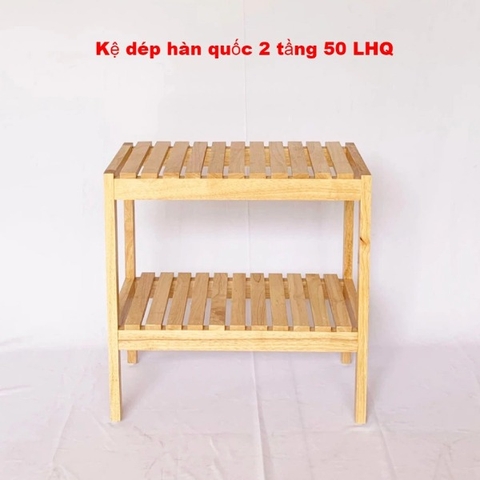 Kệ để giày dép 2T50, Gỗ cao su tự nhiên, Hàng xuất khẩu, Giá rẻ