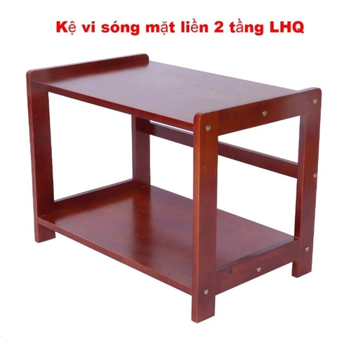 Kệ lò vi sóng mặt liền 2 tầng, Gỗ Tự nhiên, Bảo hành mọt