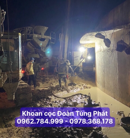 Thi công cọc khoan nhồi D400 - 550 nhà máy xử lý nước thải tại Đồng Nai