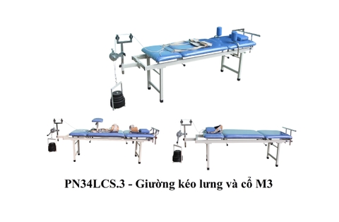 PN34LCS.3 - Giường kéo cột sống lưng + kéo cổ M3 (sắt)