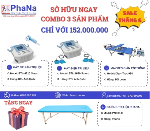 CHỈ 152 TRIỆU (Sở hữu Máy siêu âm + Điện Xung + Kéo giãn + giường bệnh)