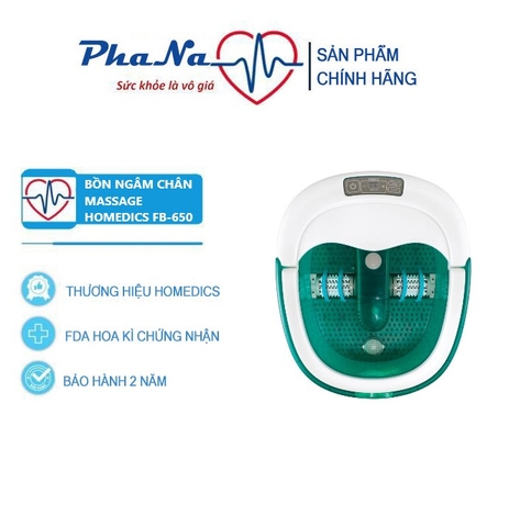 Bồn ngâm chân cao cấp massage con lăn xoay tự động, công nghệ làm nóng mới HoMedics FB-650