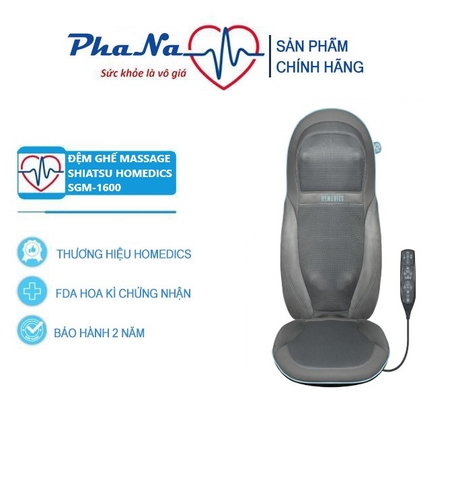 Đệm ghế massage công nghệ Shiatsu GEL 3D chuyên nghiệp HoMedics SGM-1600