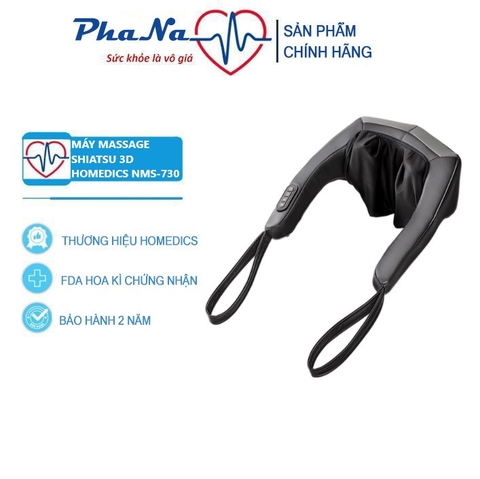 Máy massage cổ và vai gáy công nghệ SHIATSU 3D kèm pin sạc HOMEDICS NMS-730